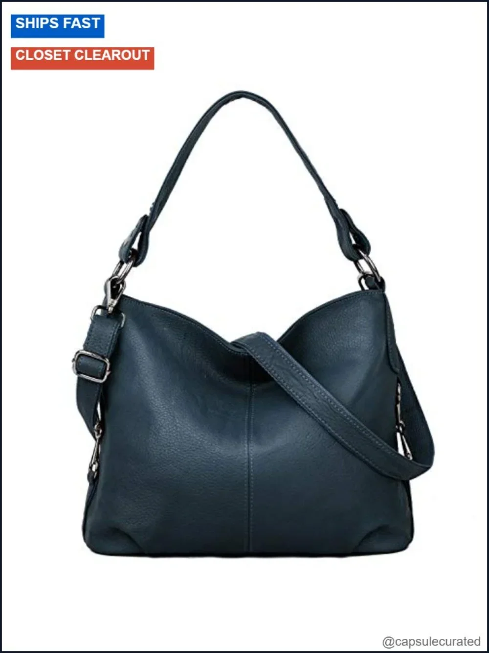 Genuine Leather Hobo Shoulder Bag Purse Crossbody Roomy Handbag